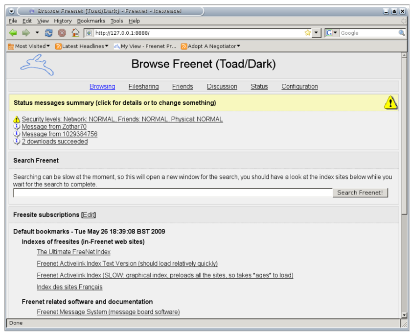 Freenet-Screenshot